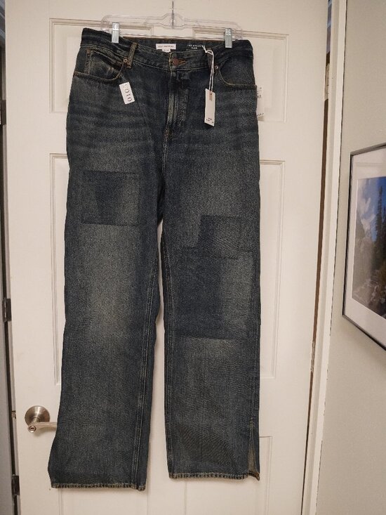 Good American Denim - Good American The Khloé Jean Super High Rise Straight Patchwork Jeans 12/31 NWT